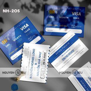 Thiệp cưới visa